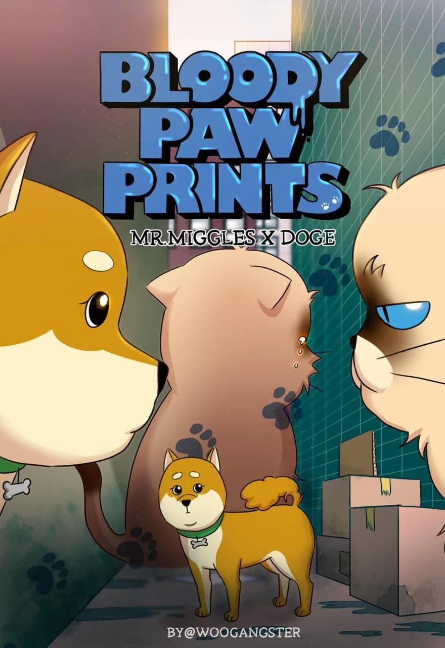 Bloody Paw Prints comic - Miggles x Doge collaboration